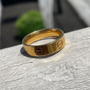 Love Bracelet Gold Ring Size 7